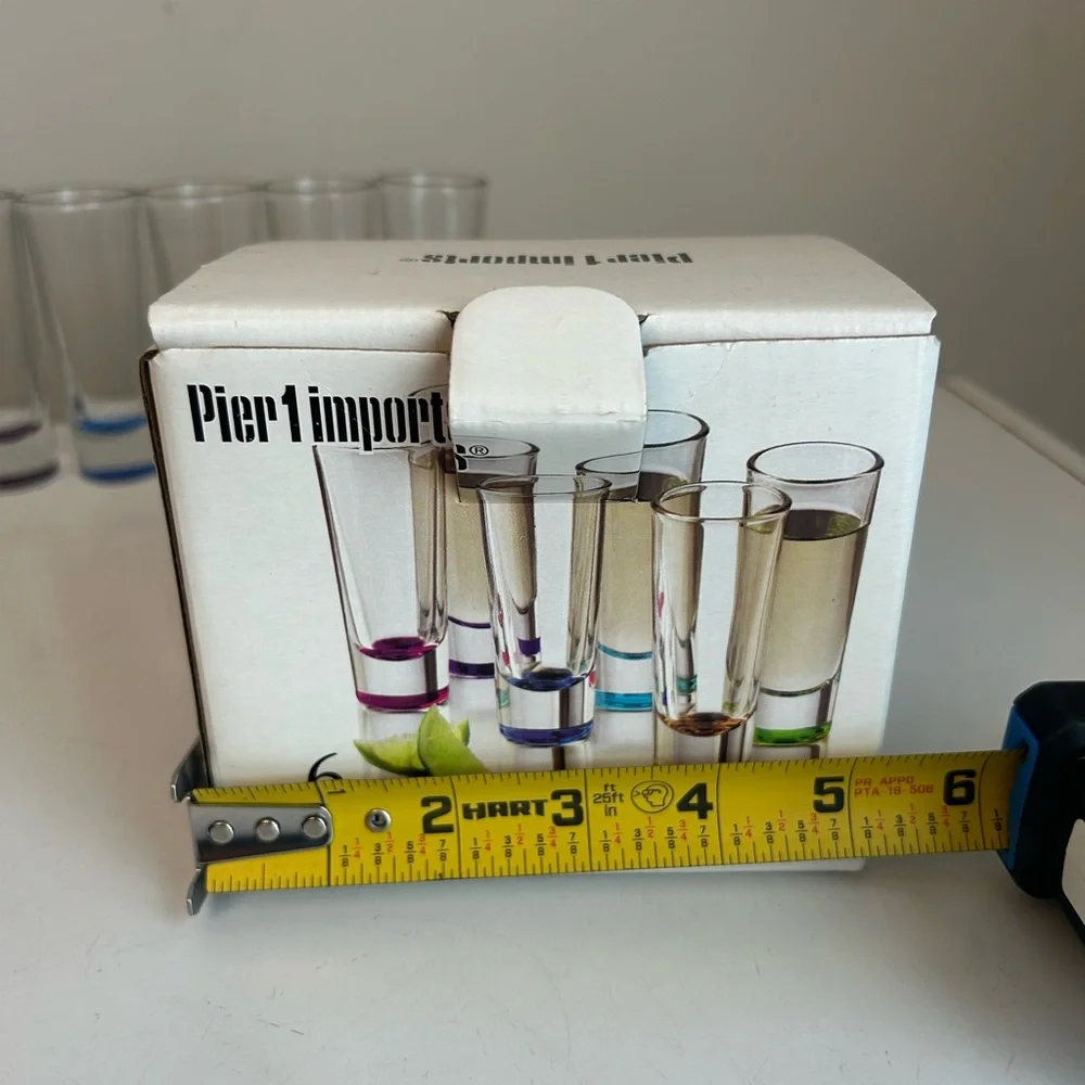 Shot Glasses Pier 1 Imports‎ Colorful Elegant Colorful Barware RETRO
